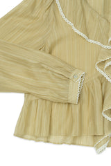 Open sheer blouse_mustard