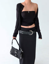 26FW Shirring Tube Top & Cardigan Set