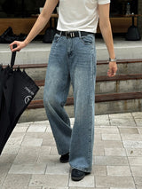 [SET] Aven cut muscle-fit short-sleeve T-shirt + Mer cut flare-fit denim pants