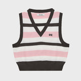 Stripe knit vest