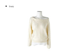 Luke One-Shoulder Boat Neck Loose Fit Knit