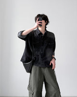 レストンクロップデニムシャツ