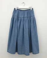 モリ デニム ロング スカートt (1color)