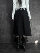 wrap pocket set midi skirt