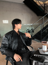  Wayne Biker China Leather Jacket