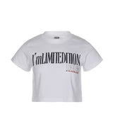 8287 リミテッドショートスリーブクロップTシャツ (ホワイト)