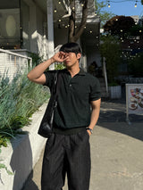 アデンノンフェイドワンタックワイドデニムパンツ