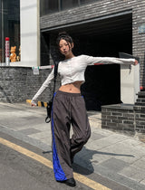 Leaf punching snap button crop cardigan