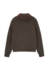 Winter Charm Zip-up Jacket [Brown]