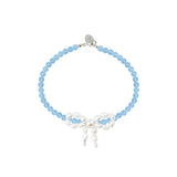 [925 SILVER] Pearl Ribbon Bracelet (2colors)