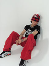2way string pants_red