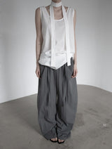 Airy Soft Scarf Sleeveless One Piece