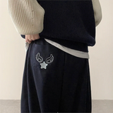 エンジェルウィングスターポケットエンブロイダリーワイドバンディングパンツ