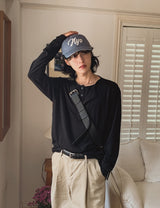 Royge Layered Henley Neck Long Sleeve T-shirt