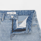 LIGHT BLUE DOT DENIM PANTS 21101