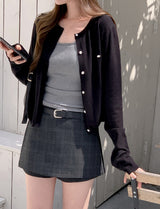 #OB Pendant Viscose Knit Round Cardigan (8color)