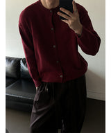[CROP FIT]ラウンドネックニットクロップカーディガン(6color)