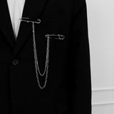 Men's クローズピンジャケットブローチ_CLEF ウェーブブローチ