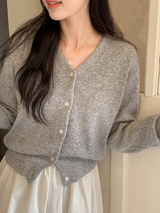 【SHOPPERMADE】ケーキVネックニットカーディガン(5color)