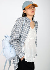(UNISEX)エアリーコットンチェックシャツ(3colors)