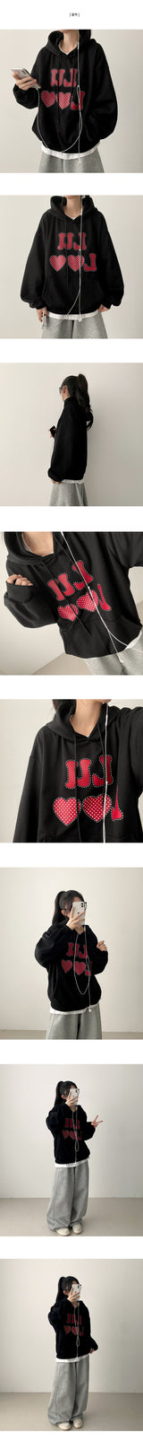JUVE DOT PRINTING Oversized Fit Hoodie