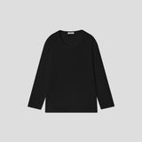 [HFORUS MADE]Forus Knitted pleats U - kneck long sleeves