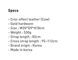 ISLE MINI CROC ショルダーレザーバッグ / Wani Green