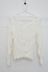 Crinkled V-Sleeve (Ivory)