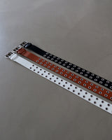 Two Buckle Punching Leather Belt