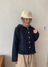 リューコンチェックフリルショートジャケット