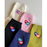 Double Heart Socks Pink