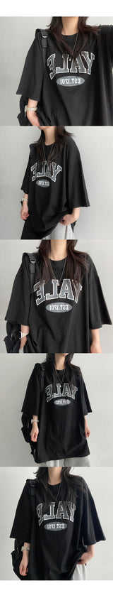 Rita Lettering Boxy Short Sleeve T-shirt