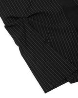 DOZI - Pinched Stripe Skirt _ BLACK