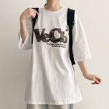 Camo Patch Embroidered Boxy Fit Short Sleeve T-shirt