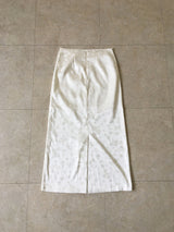 Floral jacquard satin maxi skirt 