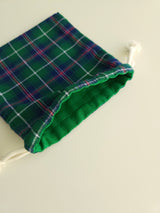 Check string pouch - navy L