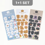 【1+1 SET】 Puppy Sticker
