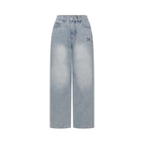 NOVA BACK LETTERING WIDE DENIM PANTS