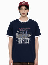 イッツ パーフェクト オーバーフィット リンガー Tシャツ(3color)