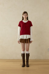 MELLOW HALF SLEEVE KNIT
