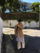 Roman check layered skirt (2color)
