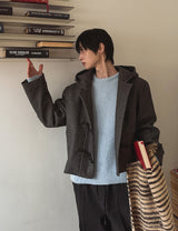 Mock Duffle Hooded Short Coat