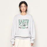 UNISEX EARTH Graphic Over Sweat [WHITE MELANGE GREY]