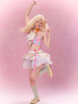 Best Day Ever Overlay Skirt Belt (Peach)