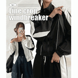 RORON Coloring Line Cropped Windbreaker Jumper