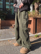 ストーンウォッシュドダイアゴナルカーゴパンツ