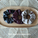 Vegan Cactus Leather Scrunchie (Black)