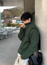 オールデイハイネックモダルセミジップアップニット