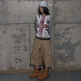 CROSS POCKET BERMUDA PANTS (BEIGE) F25ZD975