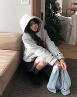 [wool 20%] ドーソンヘアリーフードダッフルコート